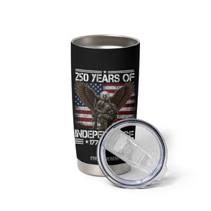 250 Years Of Independence Military Army Tumbler Cup 250th Anniversary USA Bald Eagle