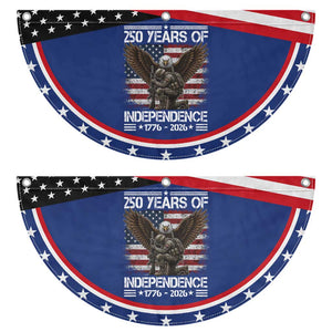 250 Years Of Independence Military Army Patriotic Fan Flag 250th Anniversary USA Bald Eagle