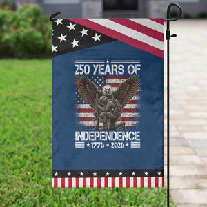 250 Years Of Independence Military Army Patriotic Garden Flag 250th Anniversary USA Bald Eagle