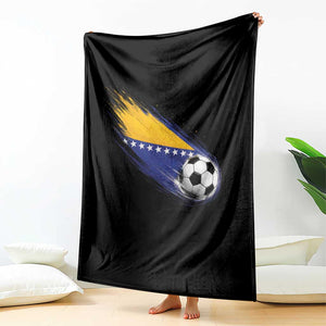 Bosnia and Herzegovina Soccer Lover Bosnian Flag Throw Blanket