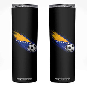 Bosnia and Herzegovina Soccer Lover Bosnian Flag Skinny Tumbler