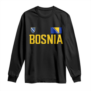 Bosnia and Herzegovina Pride Long Sleeve Shirt BiH Bosnian Flag Souvenirs TS11 Black Print Your Wear
