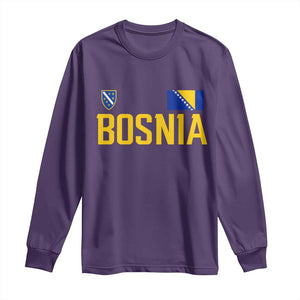 Bosnia and Herzegovina Pride Long Sleeve Shirt BiH Bosnian Flag Souvenirs TS11 Purple Print Your Wear