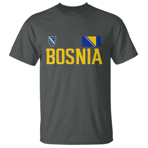 Bosnia and Herzegovina Pride T Shirt BiH Bosnian Flag Souvenirs TS11 Dark Heather Print Your Wear