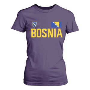 Bosnia and Herzegovina Pride T Shirt For Women BiH Bosnian Flag Souvenirs TS11 Purple Print Your Wear