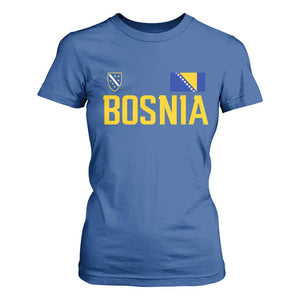 Bosnia and Herzegovina Pride T Shirt For Women BiH Bosnian Flag Souvenirs TS11 Royal Blue Print Your Wear