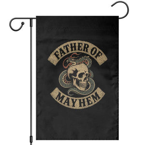 Father Of Mayhem Garden Flag Dad Snake Skull Fathers Day