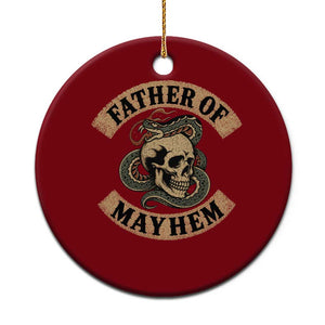 Father Of Mayhem Ceramic Ornament Dad Snake Skull Fathers Day