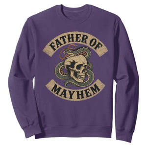 Father Of Mayhem Sweatshirt Dad Snake Skull Fathers Day