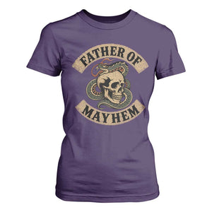 Father Of Mayhem T Shirt For Women Dad Snake Skull Fathers Day