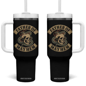 Father Of Mayhem Tumbler With Handle Dad Snake Skull Fathers Day