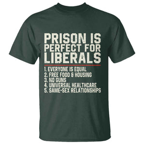 Prison Is Perfect For Liberals T Shirt Funny Anti Liberal Political Quote