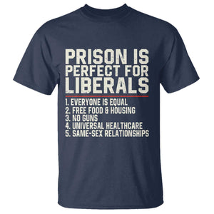 Prison Is Perfect For Liberals T Shirt Funny Anti Liberal Political Quote