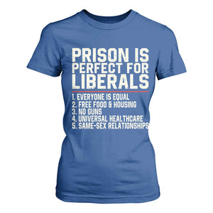 Prison Is Perfect For Liberals T Shirt For Women Funny Anti Liberal Political Quote