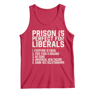 Prison Is Perfect For Liberals Tank Top Funny Anti Liberal Political Quote