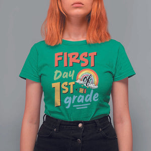 Back To School T Shirt For Women First Day Of 1st Grade Rainbow TS11 Irish Green Print Your Wear