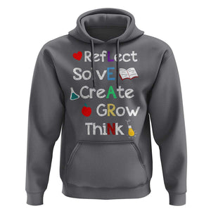 Back To School Hoodie Learn Motivation Quote Apple Book TS11 Charcoal Print Your Wear
