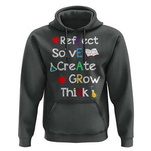 Back To School Hoodie Learn Motivation Quote Apple Book TS11 Dark Heather Print Your Wear