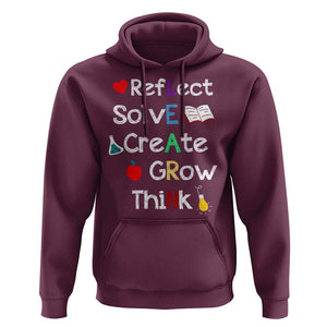 Back To School Hoodie Learn Motivation Quote Apple Book TS11 Maroon Print Your Wear
