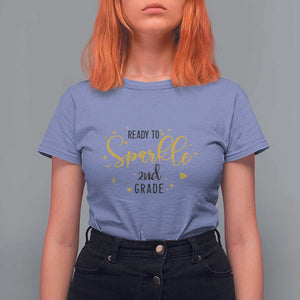 Back To School T Shirt For Women Ready To Sparkle 2nd Grade Star Heart TS11 Violet Print Your Wear
