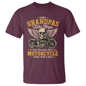 Some Grandpas Take Naps Real Grandpas Ride Motorcycle Then Take Nap T Shirt Funny Grandpa Biker