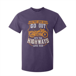 Christian Biker T Shirt For Kid And The Lord Said Go Out Into The Highways Luke 14 23