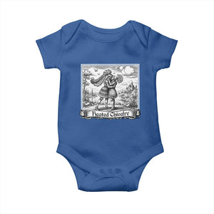 Heated Chivalry Medieval Knights Kissing LGBT Pride Baby Onesie TS11 Royal Blue Print Your Wear