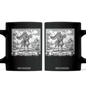 Heated Chivalry Medieval Knights Kissing LGBT Pride Coffee Mug TS11 Black Print Your Wear