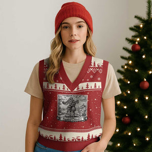 Heated Chivalry Medieval Knights Kissing LGBT Pride V-Neck Knit Sweater Vest TS11 Red Beige Print Your Wear
