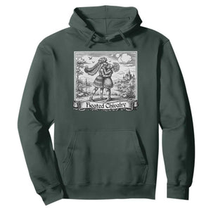 Heated Chivalry Medieval Knights Kissing LGBT Pride Hoodie TS11 Dark Forest Green Print Your Wear
