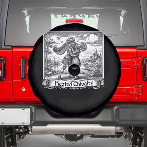 Heated Chivalry Medieval Knights Kissing LGBT Pride Spare Tire Cover TS11 Black Print Your Wear