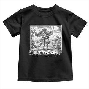 Heated Chivalry Medieval Knights Kissing LGBT Pride Toddler T Shirt TS11 Black Print Your Wear