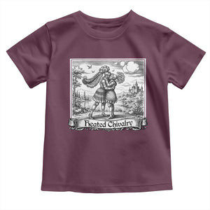 Heated Chivalry Medieval Knights Kissing LGBT Pride Toddler T Shirt TS11 Maroon Print Your Wear