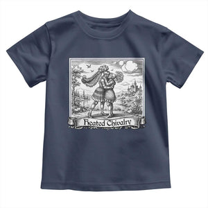 Heated Chivalry Medieval Knights Kissing LGBT Pride Toddler T Shirt TS11 Navy Print Your Wear