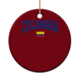 Colombia Football Throwback Design Vintage Colombian Flag Jersey Style Ceramic Ornament TS11 1pc Red Print Your Wear