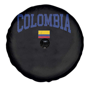 Colombia Football Throwback Design Vintage Colombian Flag Jersey Style Spare Tire Cover TS11 Print Your Wear