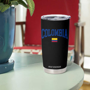 Colombia Football Throwback Design Vintage Colombian Flag Jersey Style Tumbler Cup TS11 Print Your Wear
