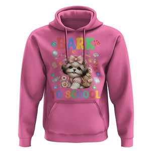 Funny Bark To School Hoodie Shih Tzu Dogs School Supplies Paw TS11 Azalea Print Your Wear