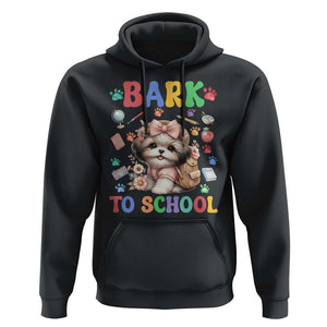 Funny Bark To School Hoodie Shih Tzu Dogs School Supplies Paw TS11 Black Print Your Wear