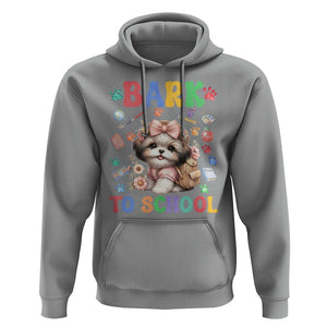 Funny Bark To School Hoodie Shih Tzu Dogs School Supplies Paw TS11 Sport Gray Print Your Wear