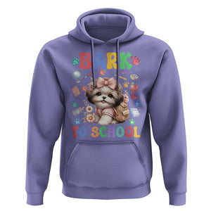 Funny Bark To School Hoodie Shih Tzu Dogs School Supplies Paw TS11 Violet Print Your Wear
