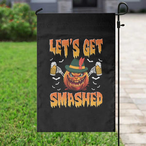 Funny Let's Get Smashed Garden Flag Oktoberfest Pumpkin Beer Tyrolean Hat TS11 Print Your Wear