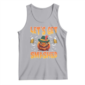 Funny Let's Get Smashed Tank Top Oktoberfest Pumpkin Beer Tyrolean Hat TS11 Athletic Heather Print Your Wear