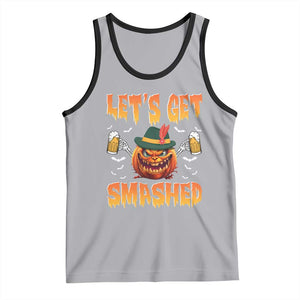 Funny Let's Get Smashed Tank Top Oktoberfest Pumpkin Beer Tyrolean Hat TS11 Athletic Heather Black Print Your Wear