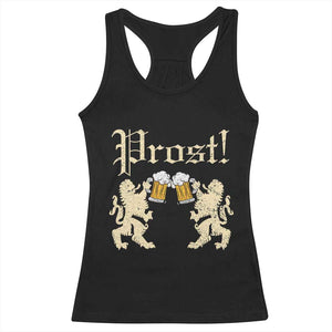 German Prost Racerback Tank Top Lion Cheers Beer Drinking Oktoberfest TS11 Black Print Your Wear