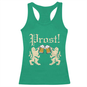 German Prost Racerback Tank Top Lion Cheers Beer Drinking Oktoberfest TS11 Irish Green Print Your Wear