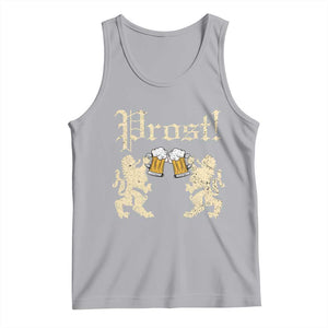 German Prost Tank Top Lion Cheers Beer Drinking Oktoberfest TS11 Athletic Heather Print Your Wear
