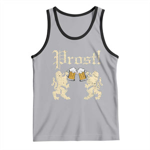 German Prost Tank Top Lion Cheers Beer Drinking Oktoberfest TS11 Athletic Heather Black Print Your Wear