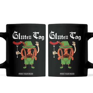 Funny Pretzel Coffee Mug Guten Tag Lederhosen Bratwurst Oktoberfest TS11 Black Print Your Wear