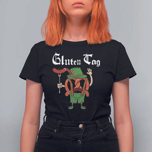 Funny Pretzel T Shirt For Women Guten Tag Lederhosen Bratwurst Oktoberfest TS11 Black Print Your Wear